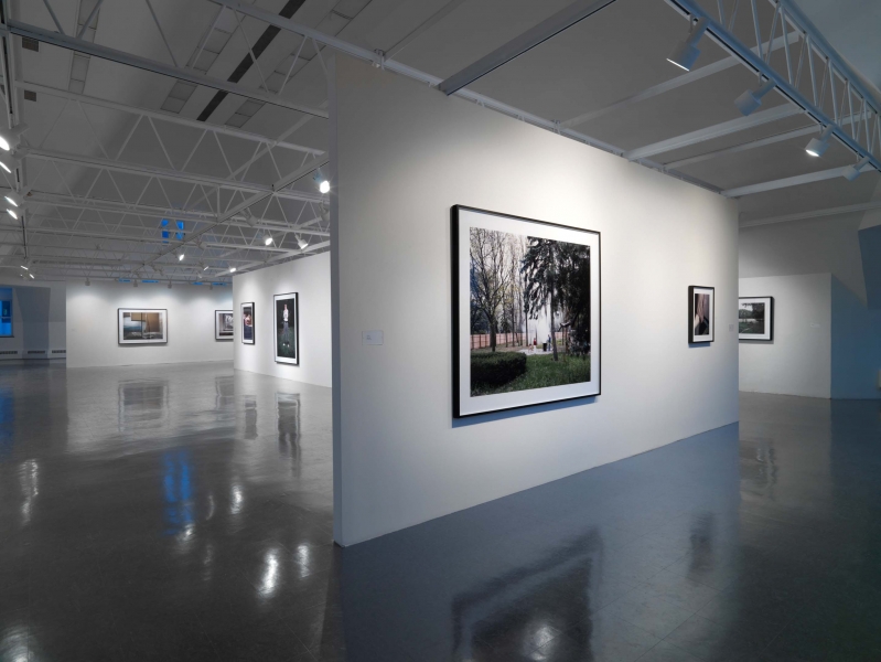 Color photographs on view in the gallery